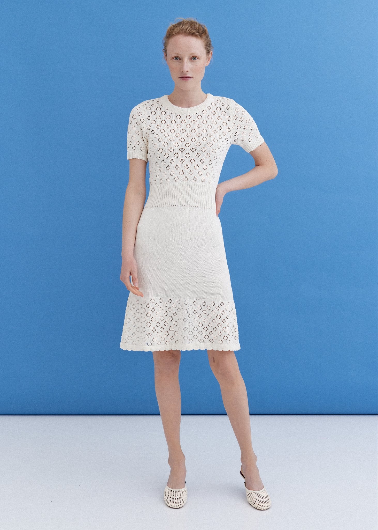 Knitted Cotton Lace Dress Lily