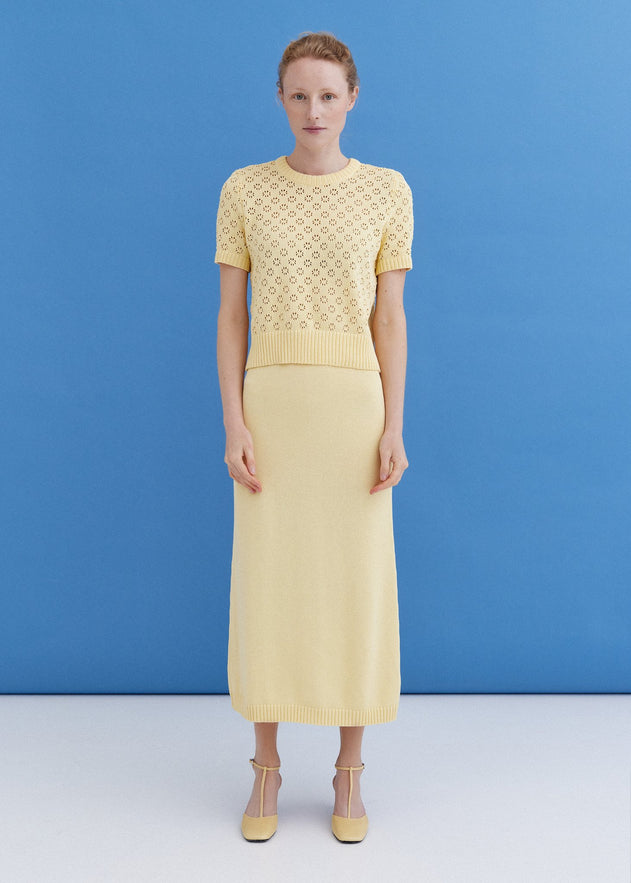Knitted Cotton Lace Top Sun