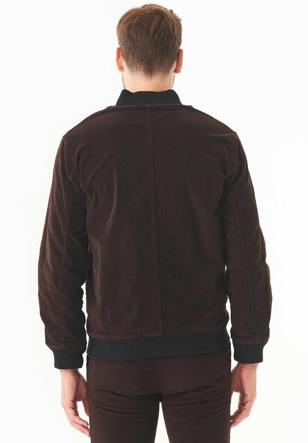 Men's Corduroy Bomber Jacket Espresso