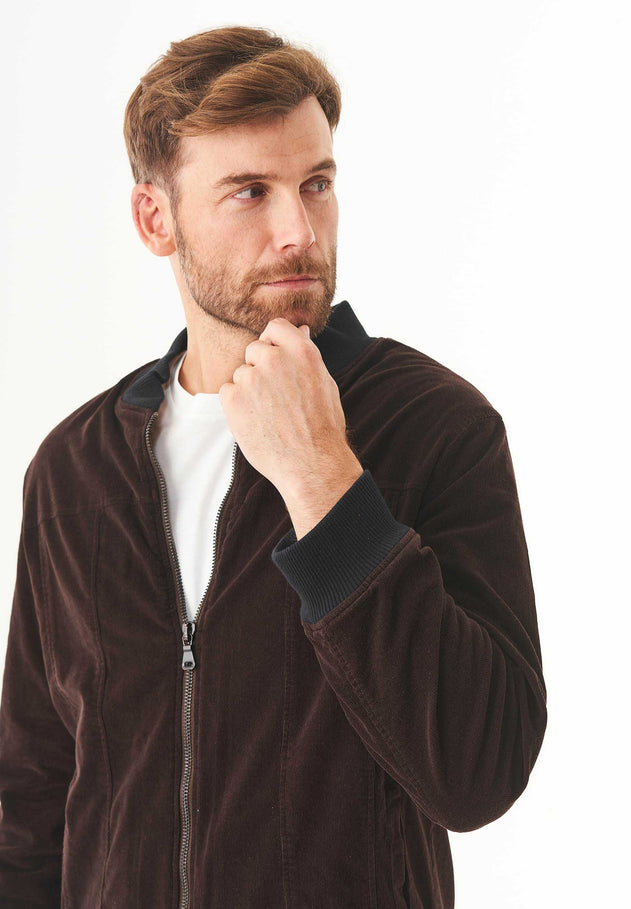 Men's Corduroy Bomber Jacket Espresso