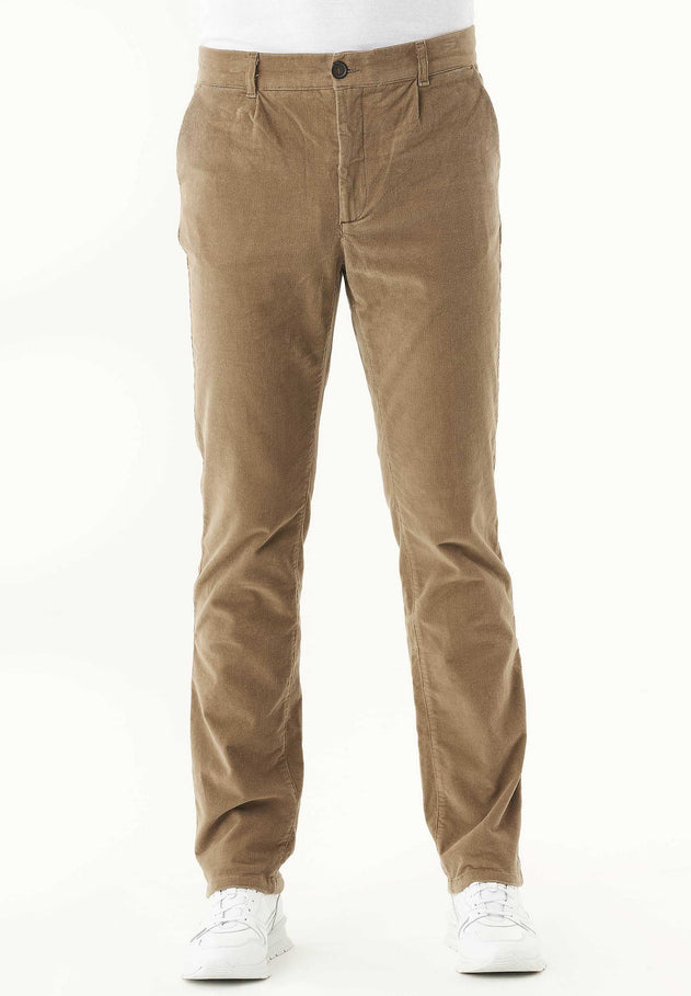 Men's Regular Fit Corduroy Trousers Olive Oil