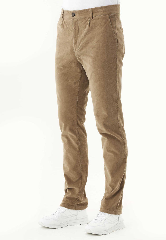 Men's Regular Fit Corduroy Trousers Olive Oil