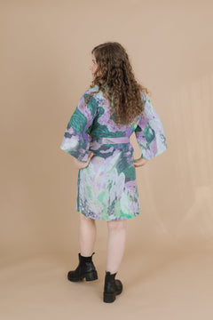 Taika Linen Dress Dream Valley Purple/Green