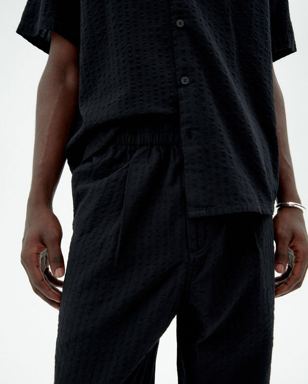 Luc Pants Seersucker Black
