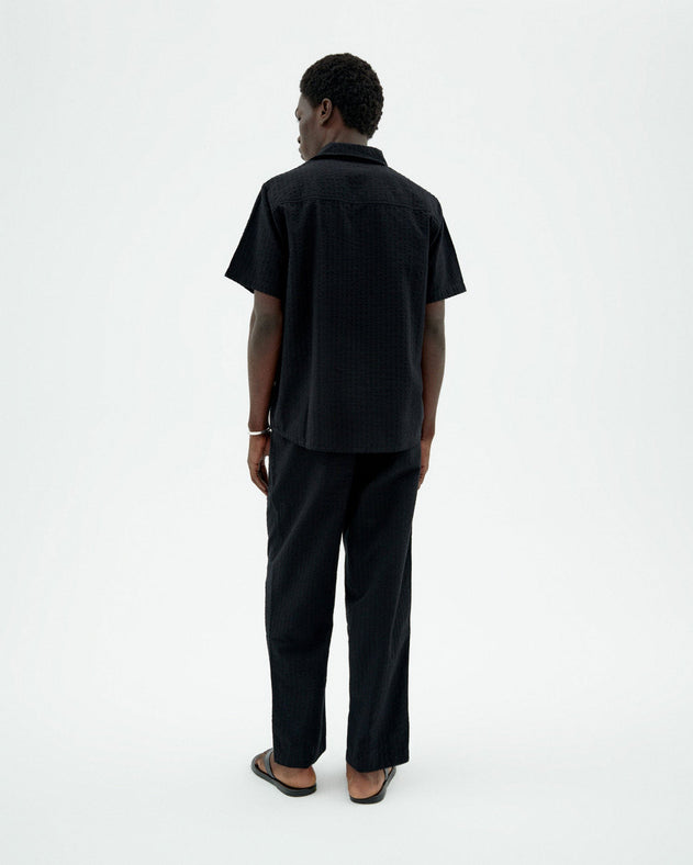 Luc Pants Seersucker Black