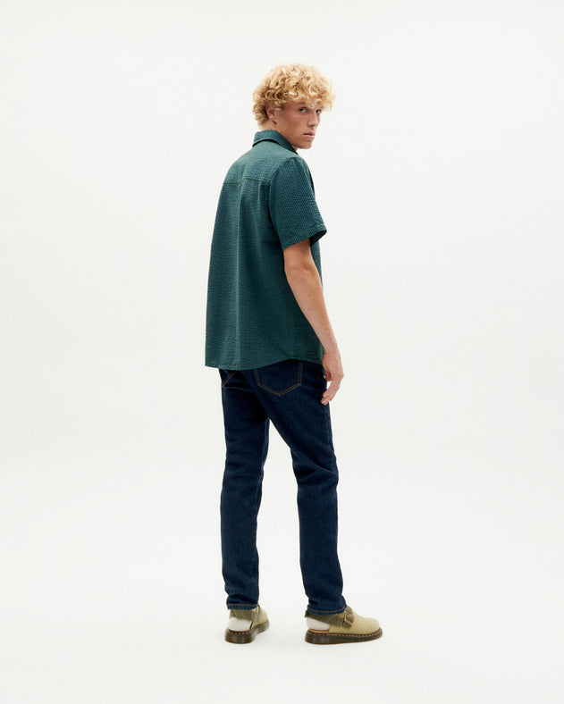 Men's Tom Button-Up Shirt Seersucker Green