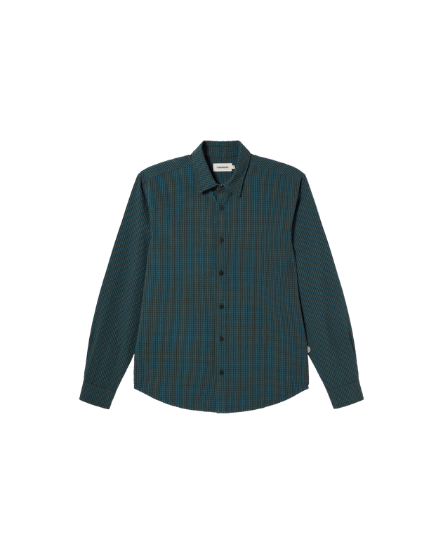 Thomas Shirt Green Seersucker
