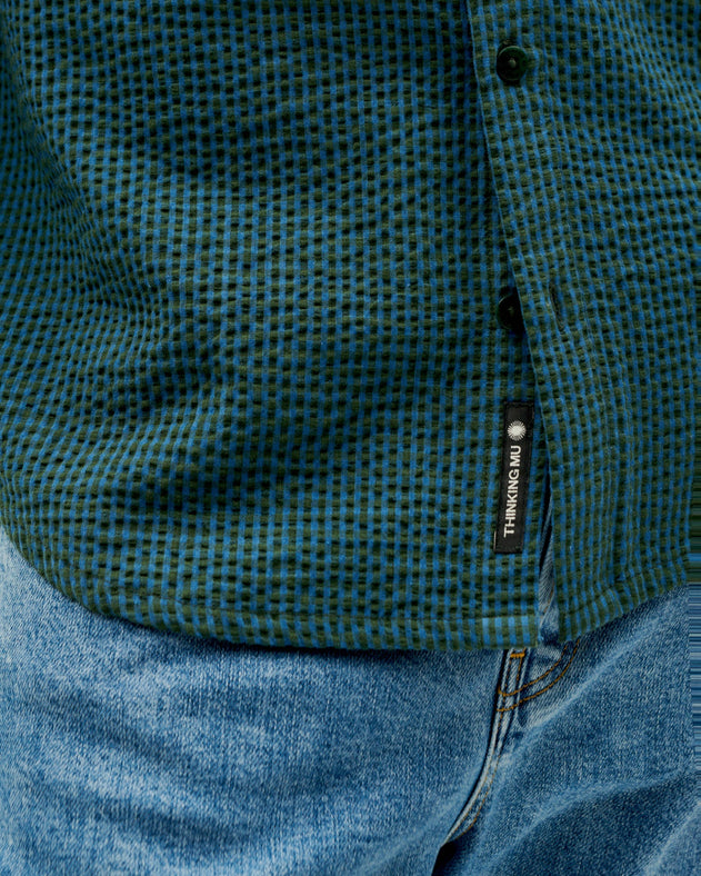 Thomas Shirt Green Seersucker