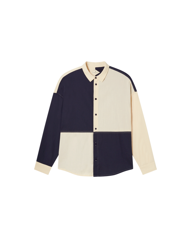 Men's Haru Button-Up Shirt Black/White