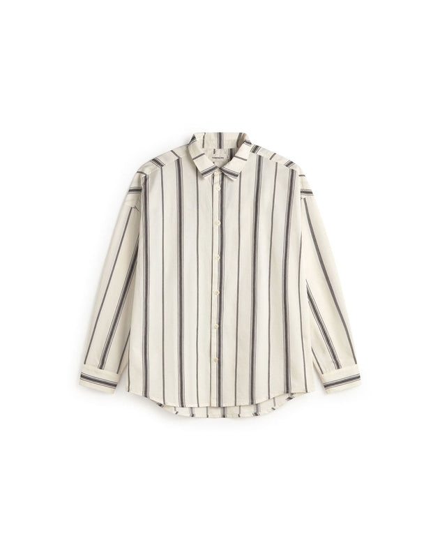 Haru Shirt White Black Striped