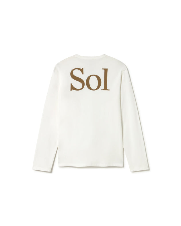 Emilio Long Sleeved Sun Type T-Shirt White