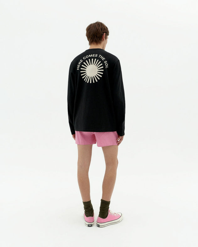 Emilio Long Sleeved Retro Sol T-Shirt Black