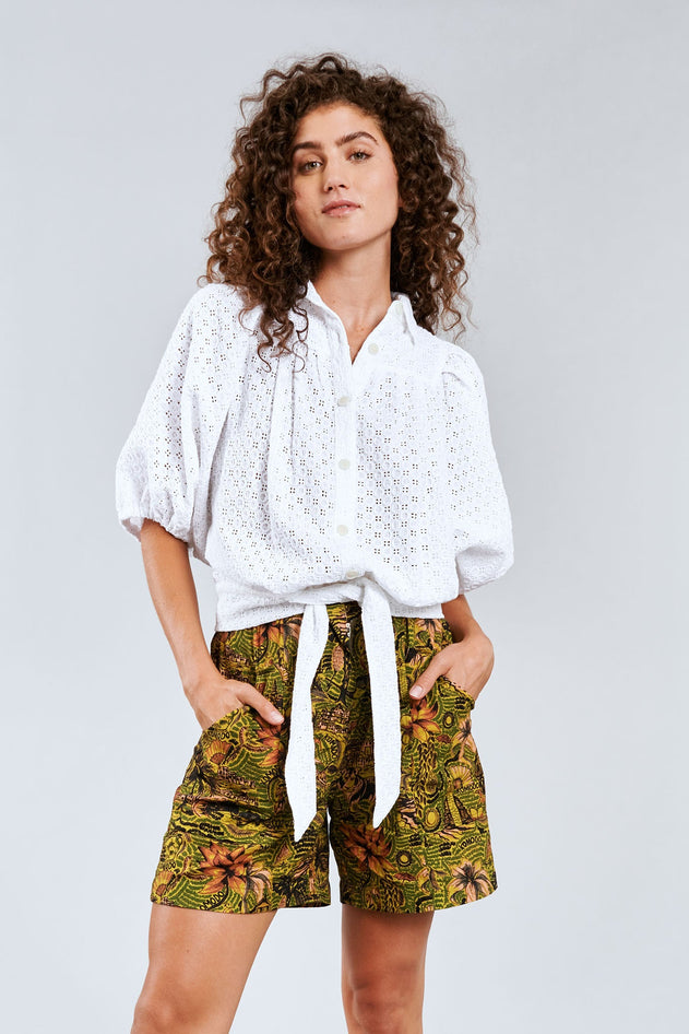 Dune Shorts Tropical Print Green