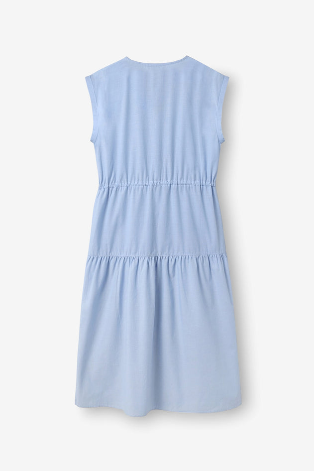 Sleeveless Tiered Dress Light Blue