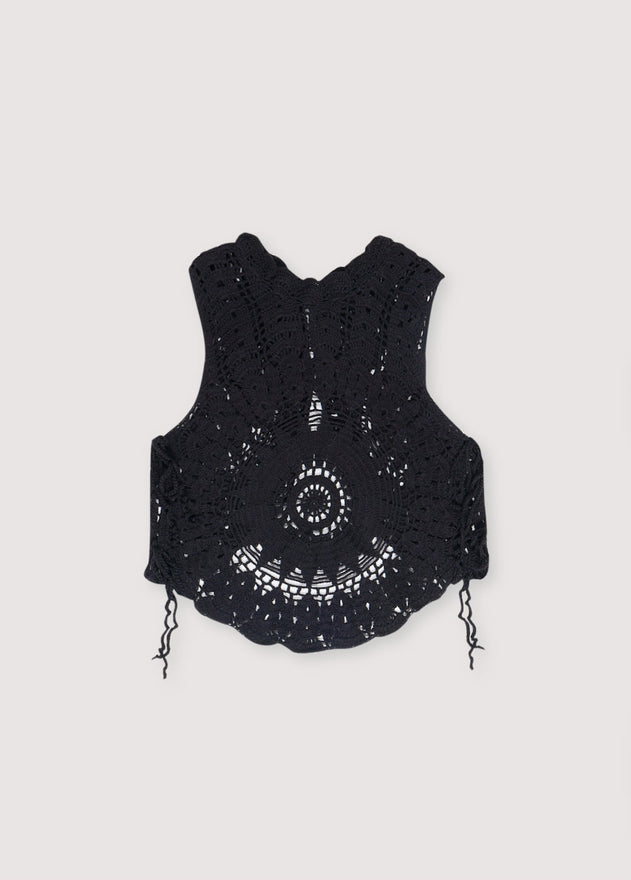 Women's Olimpia Crochet Top Black