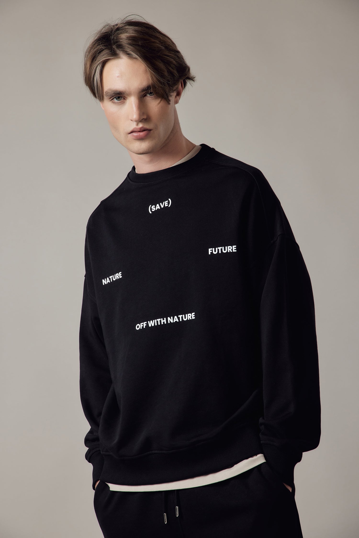 Felpa Girocollo Loose Fit
