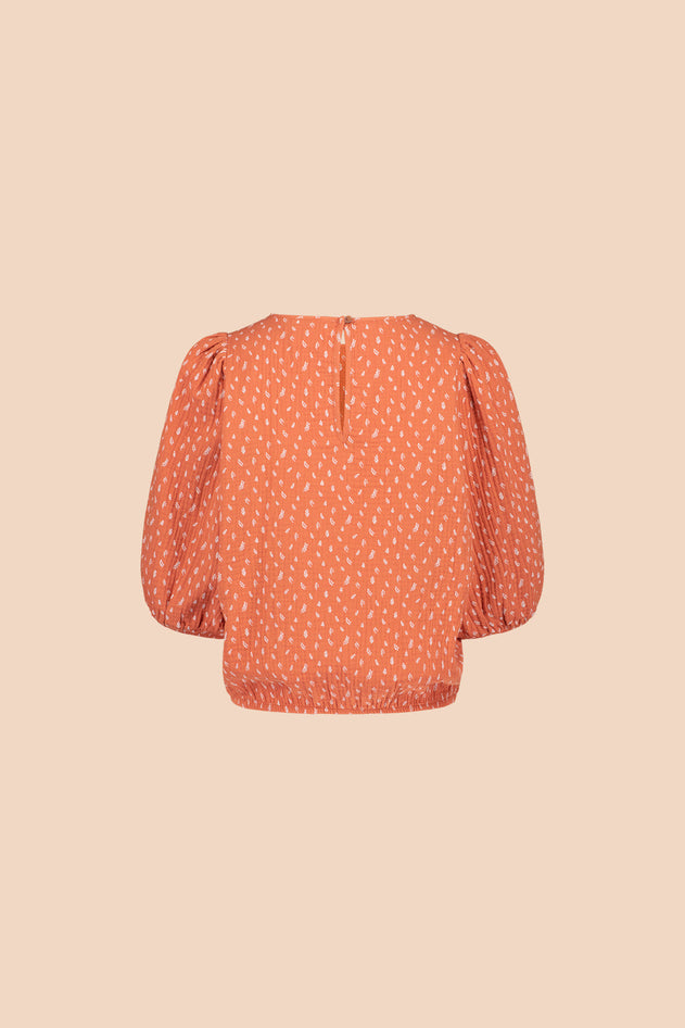 Cropped Blouse Vintage Leaf