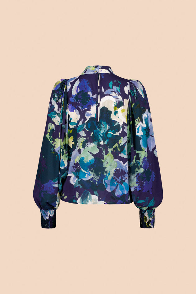 Puff Blouse Blue Anemone