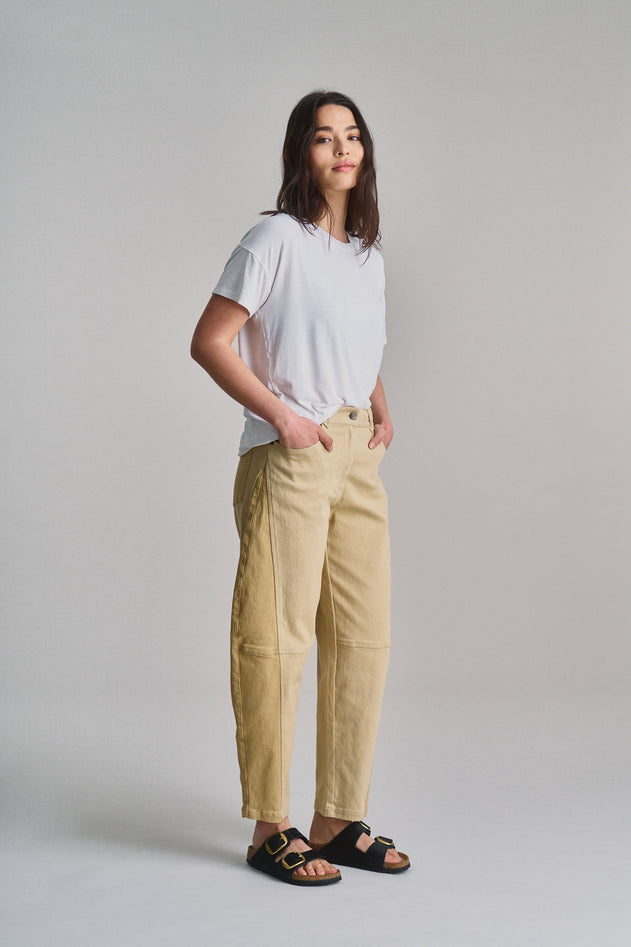 Pop Organic Cotton Trousers Dark Sand