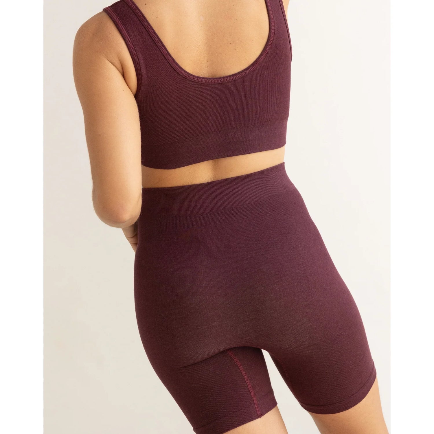 Clotsy Brand Biker Shorts Bordeaux
