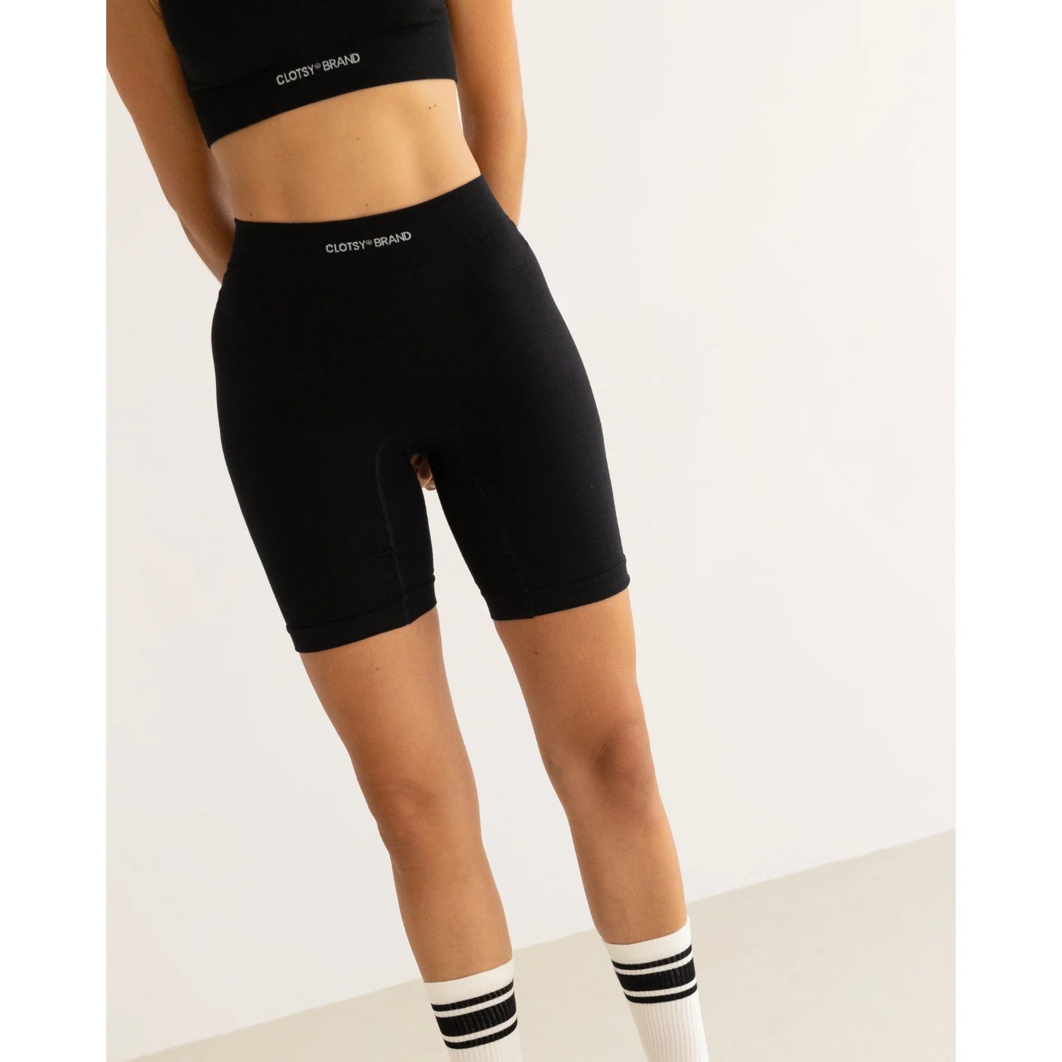 Clotsy Brand Biker Shorts Black