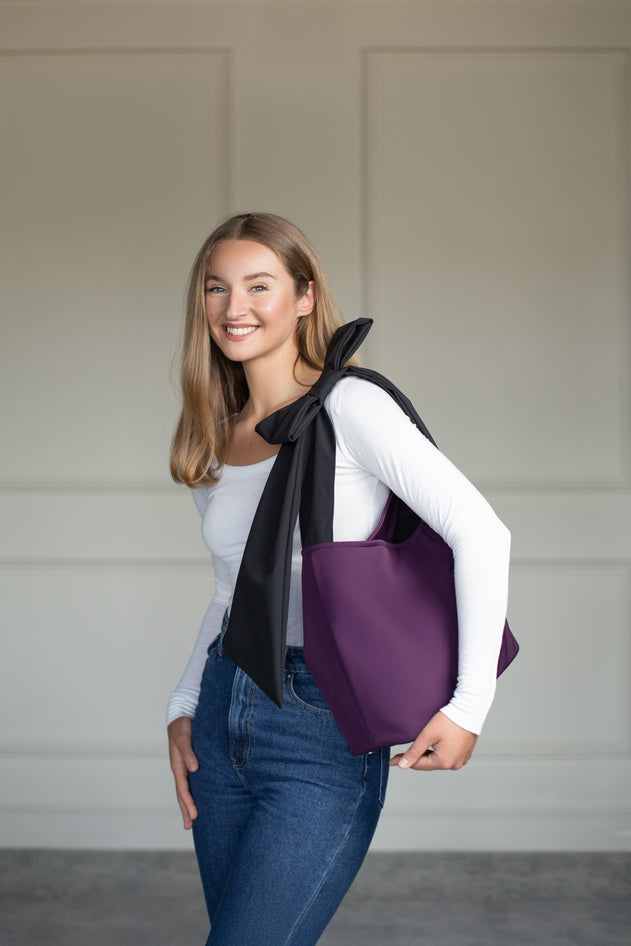 Rainsisters Bow Tote Bag Sugar Plum