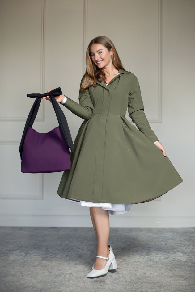 Rainsisters Bow Tote Bag Sugar Plum