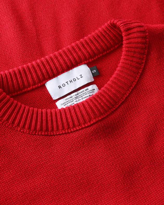 Relaxed Knit Sweatshirt Washed Burgundy