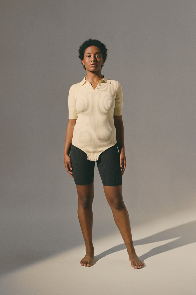 Tennis Bodysuit Ivory White