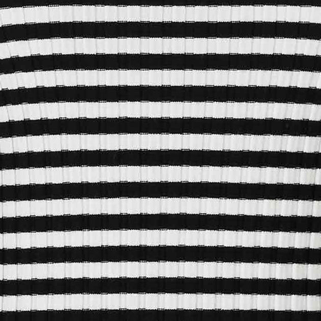 Brera Ribbed Long-Sleeve Top Black Stripes