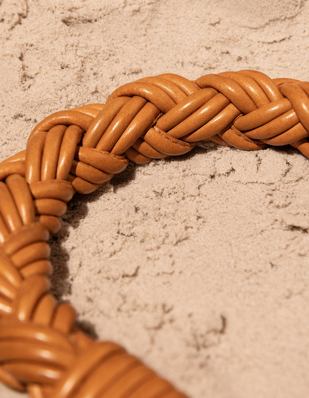 Twisted Handle Soft Grain Leather Wild Oak