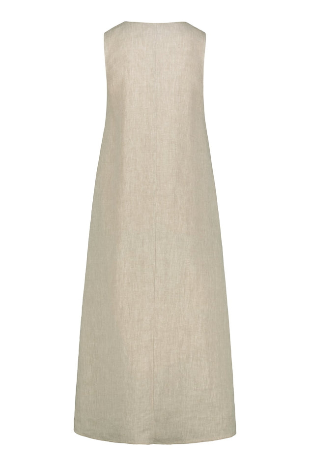 Sandholm Linen Midi Dress Natur