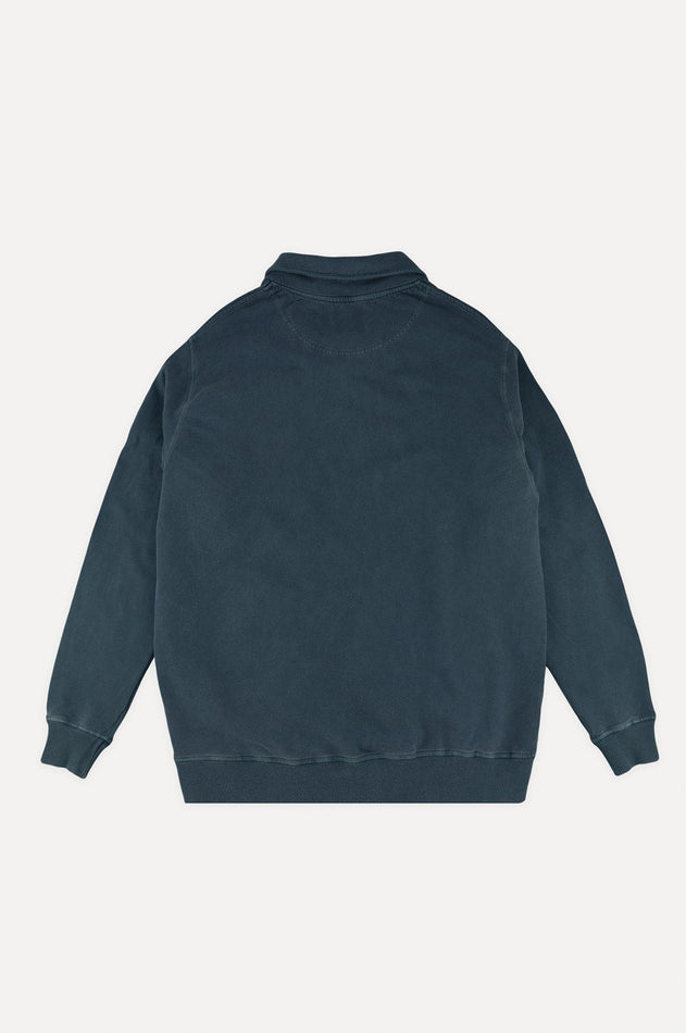 Men's Sauce Pigment Quarter Zip Sweater Elm Green