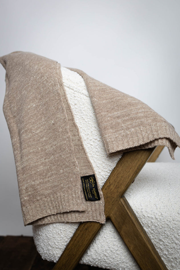 The Hemp & Wool Scarf Beige