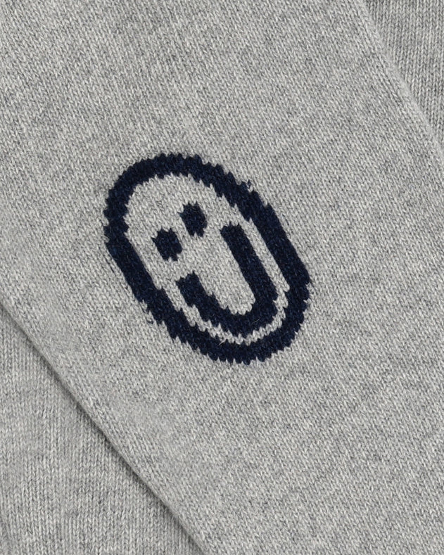 Smiling Knit Sweatshirt Grey Melange