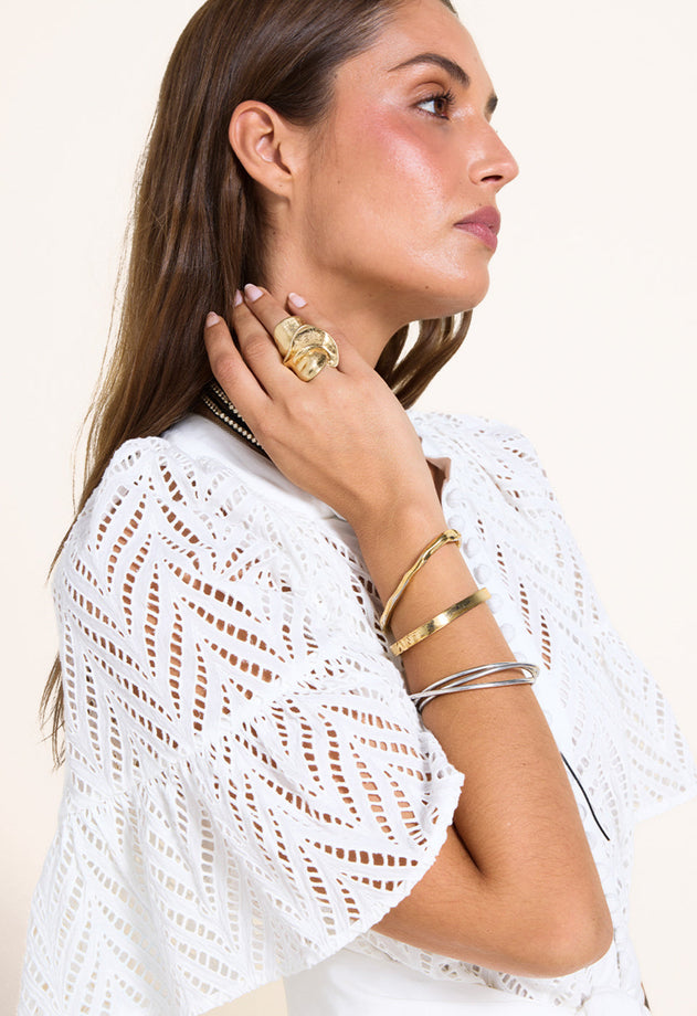 Solstice Midi Dress Crispy White