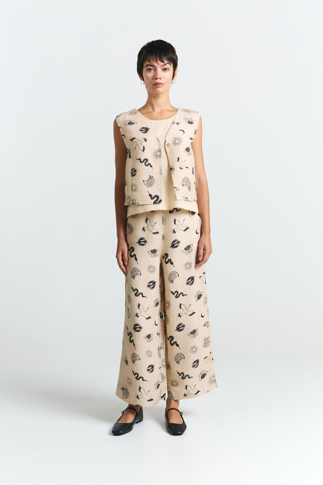 Azuah Vest Fauna Print