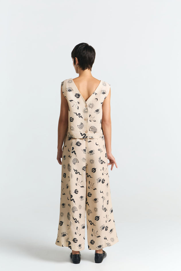Azuah Vest Fauna Print