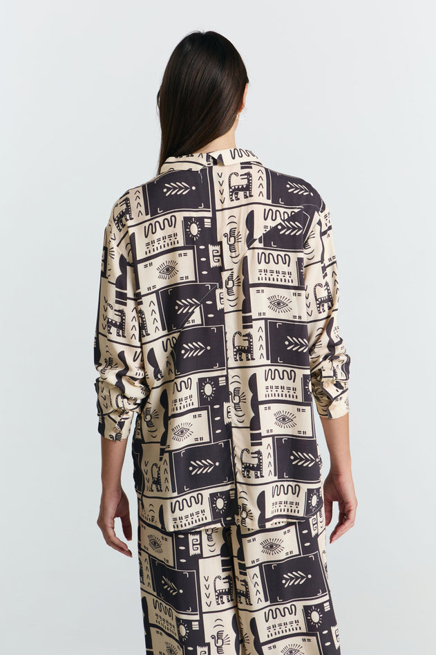 Iya Viscose Shirt Ethnic Print