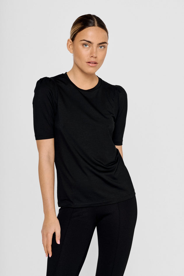 Tu Puff Sleeve Top Black