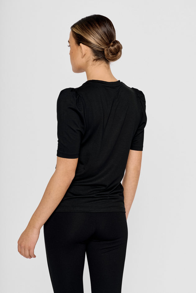 Tu Puff Sleeve Top Black