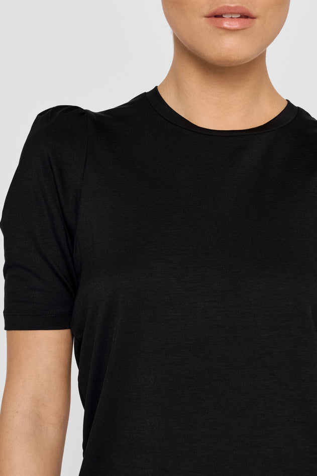 Tu Puff Sleeve Top Black