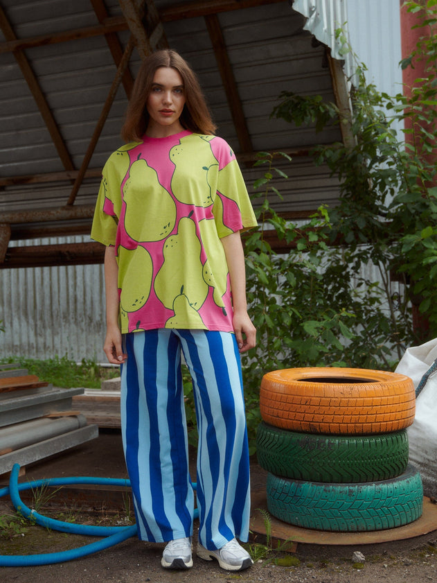 Ripple Sweatpants Blue Striped