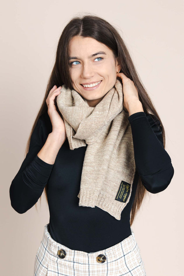 The Hemp & Wool Scarf Beige