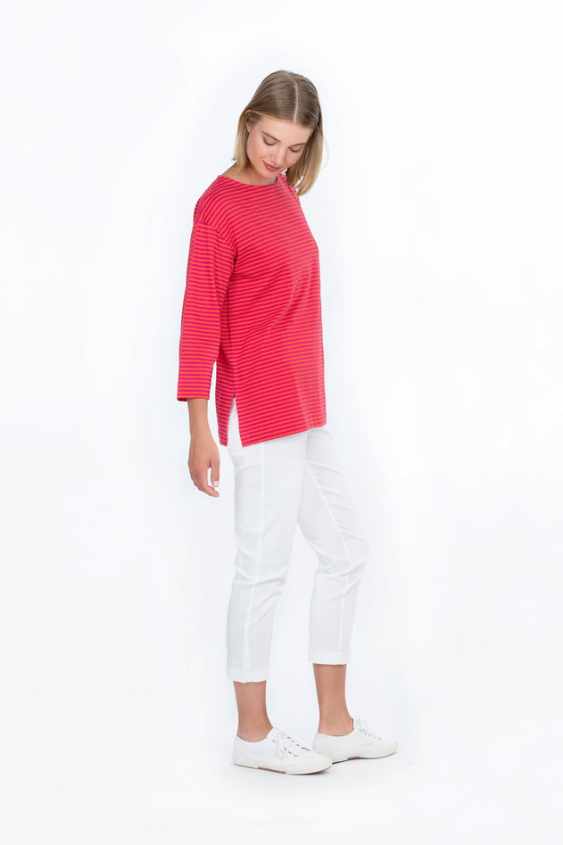 Ulpukka Shirt Striped Orange Pink