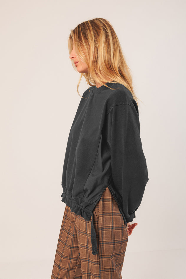 Cotton Terry Looped Sweatshirt Blue