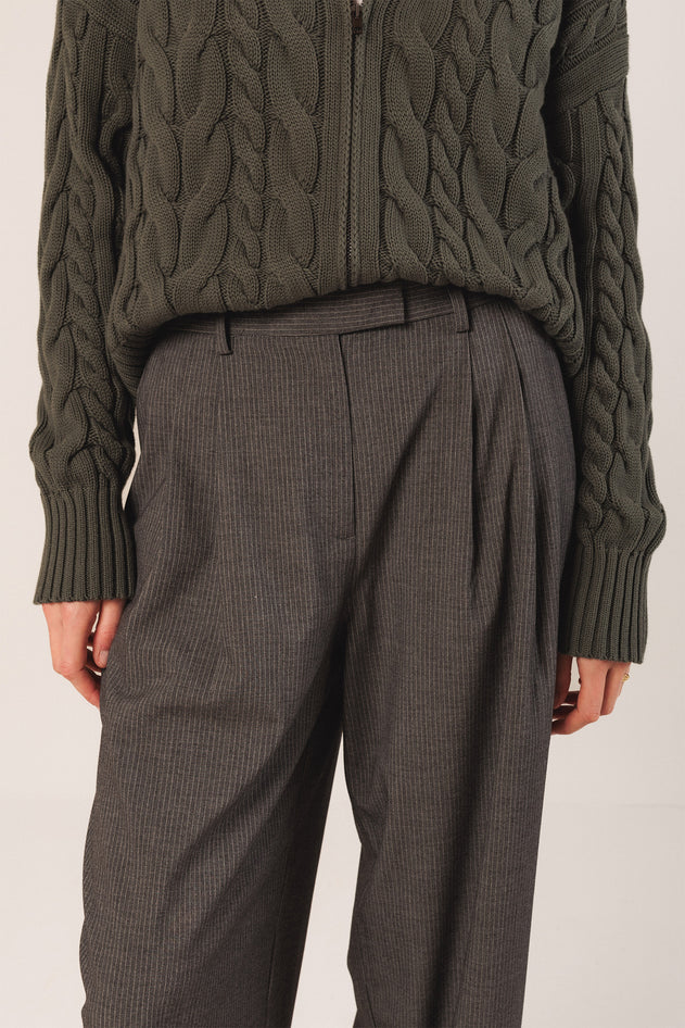 Tailored Pleated Pants Marengo