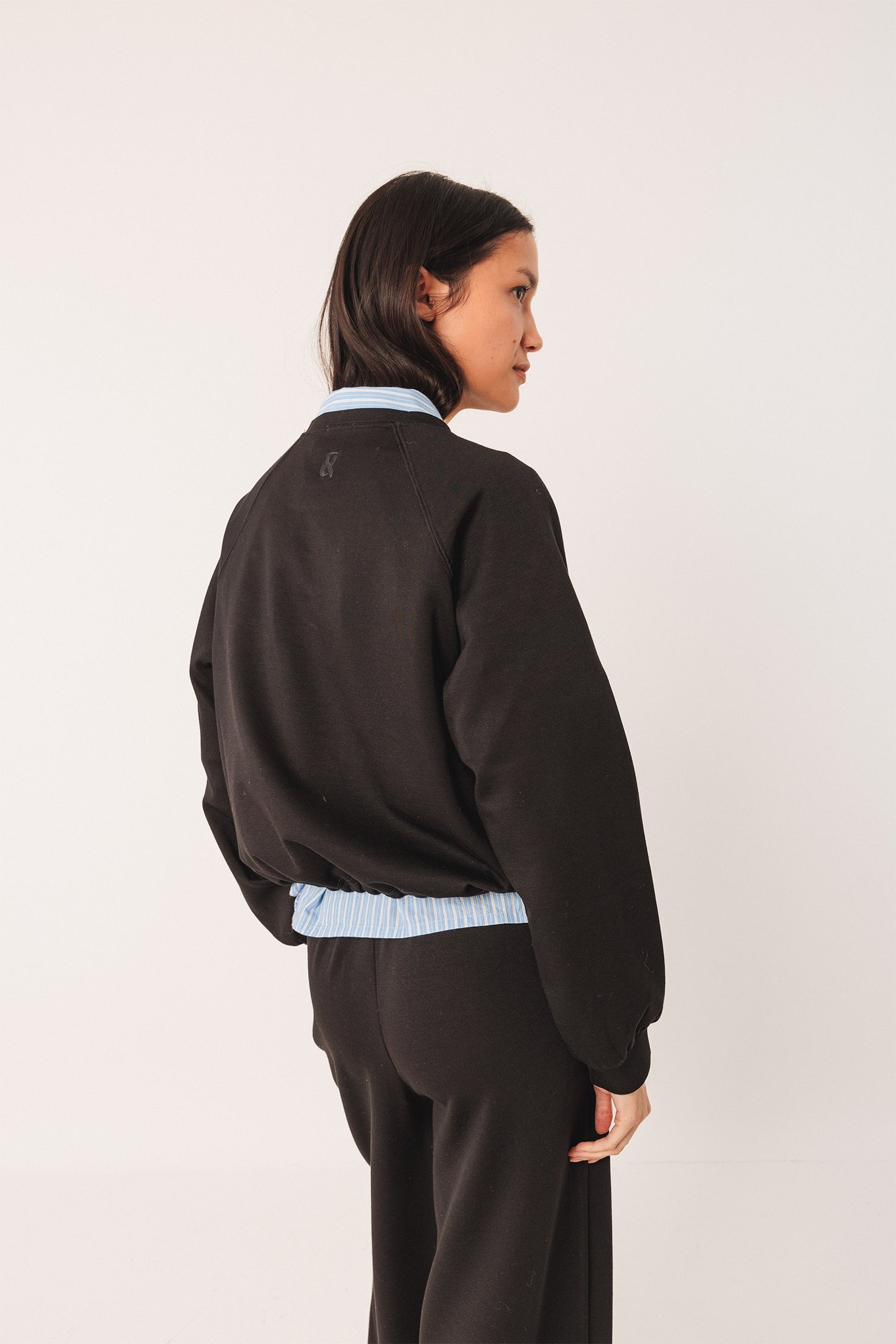 Adjustable-Waist Sweatshirt Black