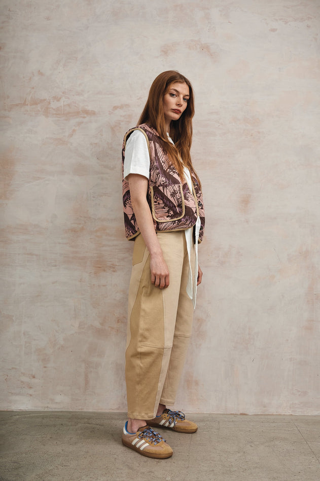 Pop Organic Cotton Trousers Dark Sand