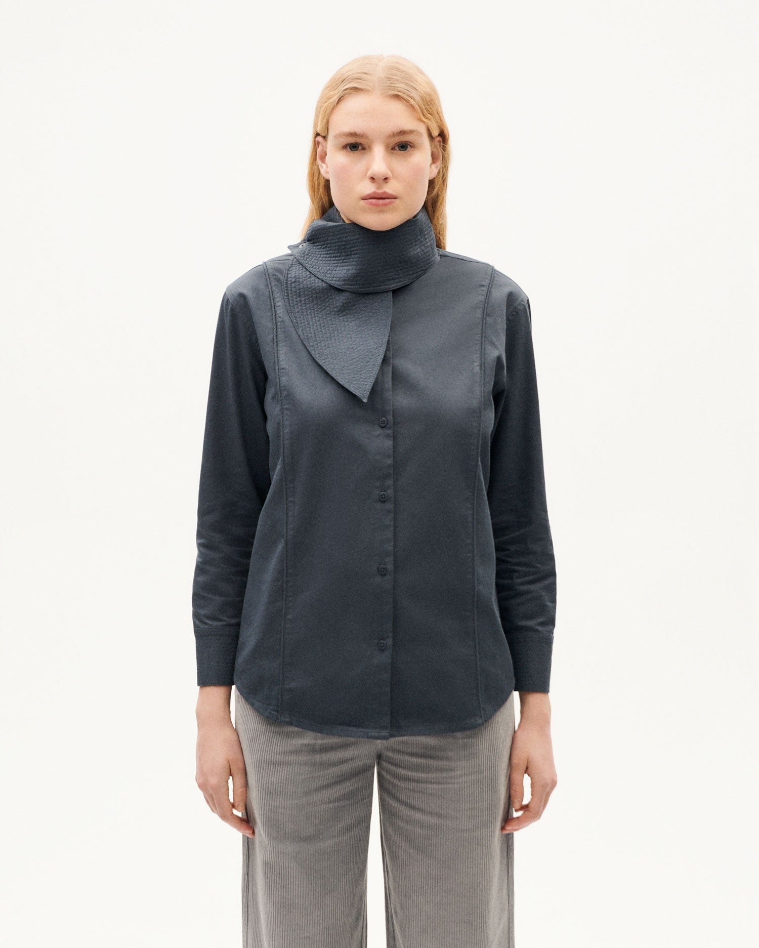 Georgia graphite blouse